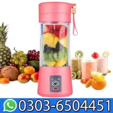 USB Rechargeable Juicer Blender 6 Blades 380ml In Pakistan